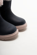 Fur Trim Boots Navy (2)
