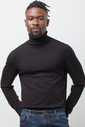 Long Sleeve Poloneck Jersey Black