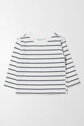 Stripe Long Sleeve T-Shirt Navy And White