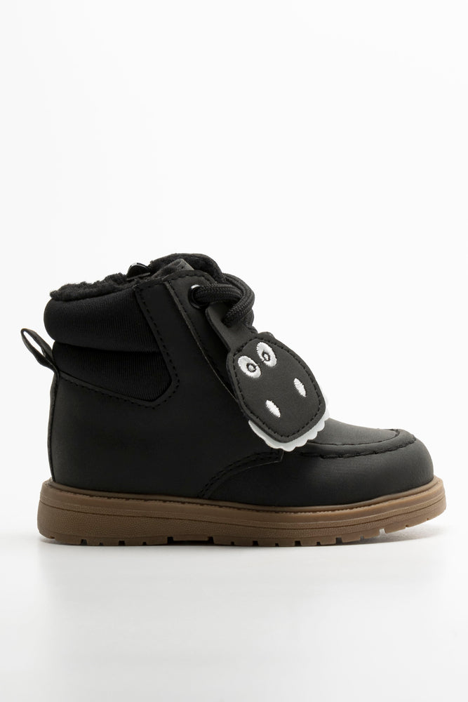Lace Up Boots Black