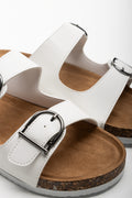 Double Band Buckle Sandal White (2)