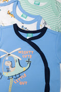 3 Pack Short Sleeve Bodyvests Blue (1)