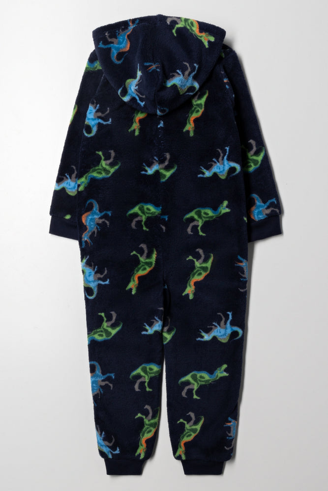 Dinosaur Onesie Navy (2)