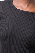 Boatneck Long Sleeve Jersey Black (3)