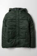 Hooded Puffer Jacket Green