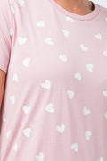 Heart Capri Pyjamas Pink (3)