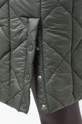 Collared Sleeveless Jacket Green (3)