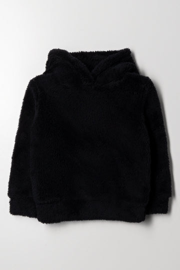 Sherpa Hoodie Black