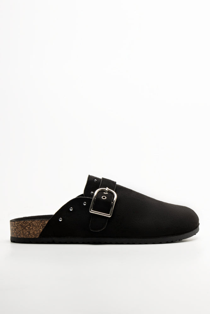 Closed Toe Mule Shoes Black (1)