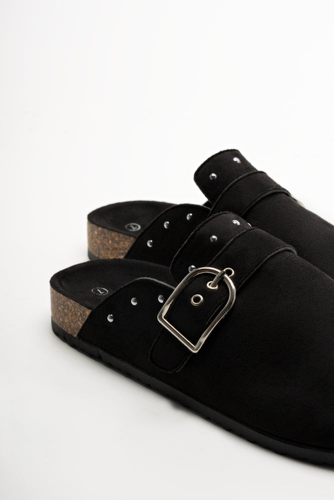 Closed Toe Mule Shoes Black (3)