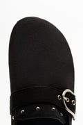 Closed Toe Mule Shoes Black (4)