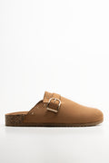 Closed Toe Mule Shoes Tan (1)