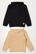 2 Pack Hoodies Natural And Black