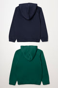 2 Pack Hoodies Green And Navy (2)