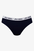 3 Pack Bikini Panties Navy, Aqua And Grey (3)