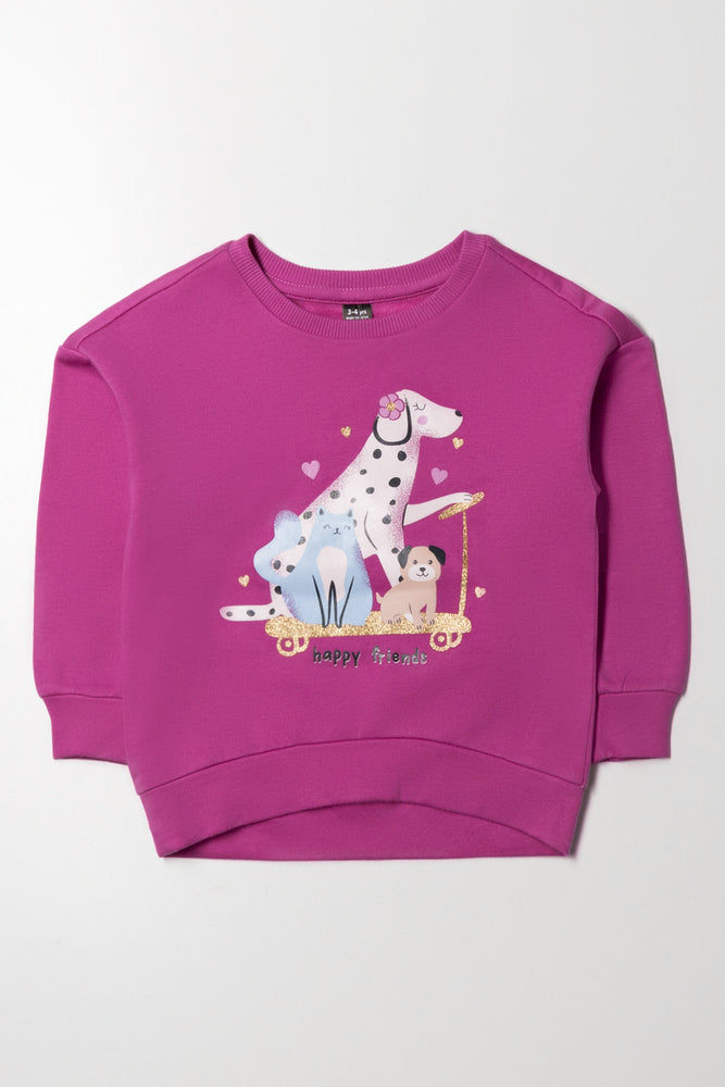 Dog Crew Neck Tracktop Purple