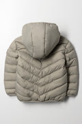 Hooded Puffer Jacket Green (2)