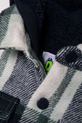 Melton Hooded Check Shacket Navy & Green (1)
