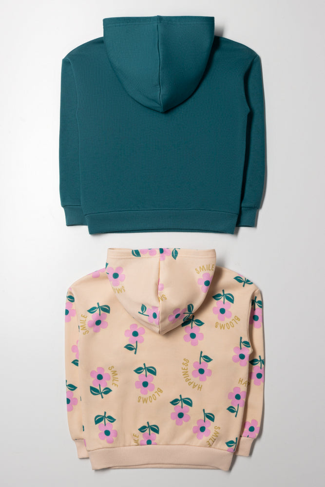 2 Pack Happiness Blooms Hoodies Green And Yellow (3)