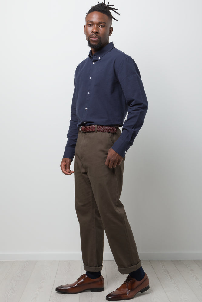 Straight Leg Chino Pants Dark Green (2)