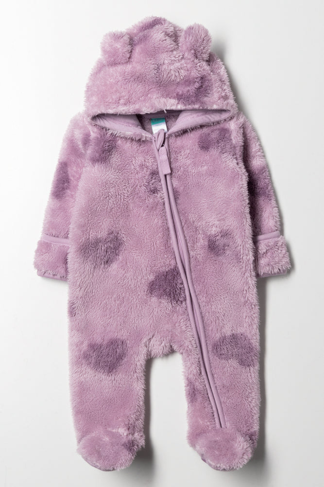 Heart Babygrow Purple