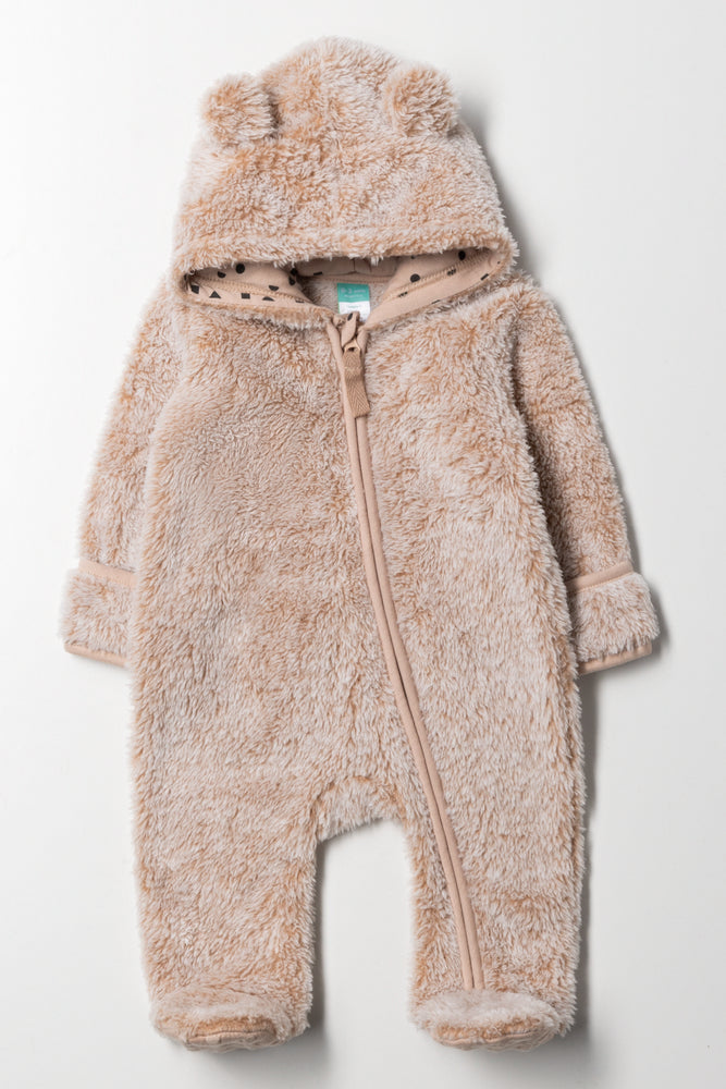 Fleece Babygrow Natural