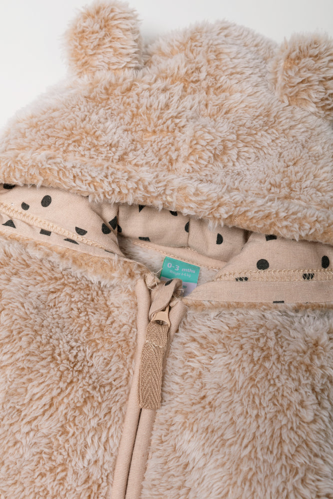 Fleece Babygrow Natural