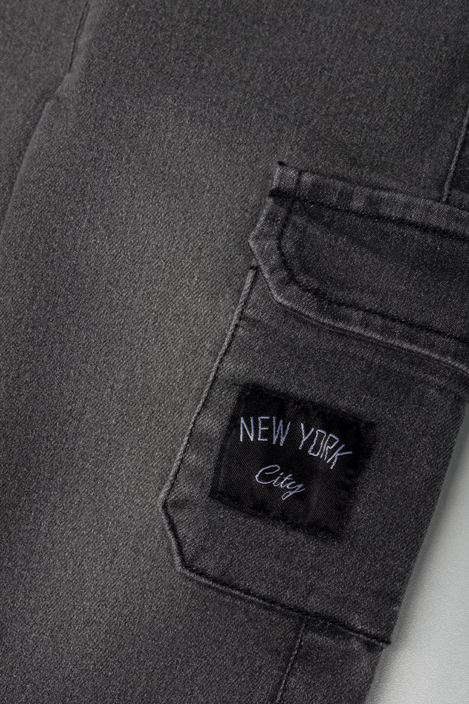 Denim Cargo Pants Grey (1)