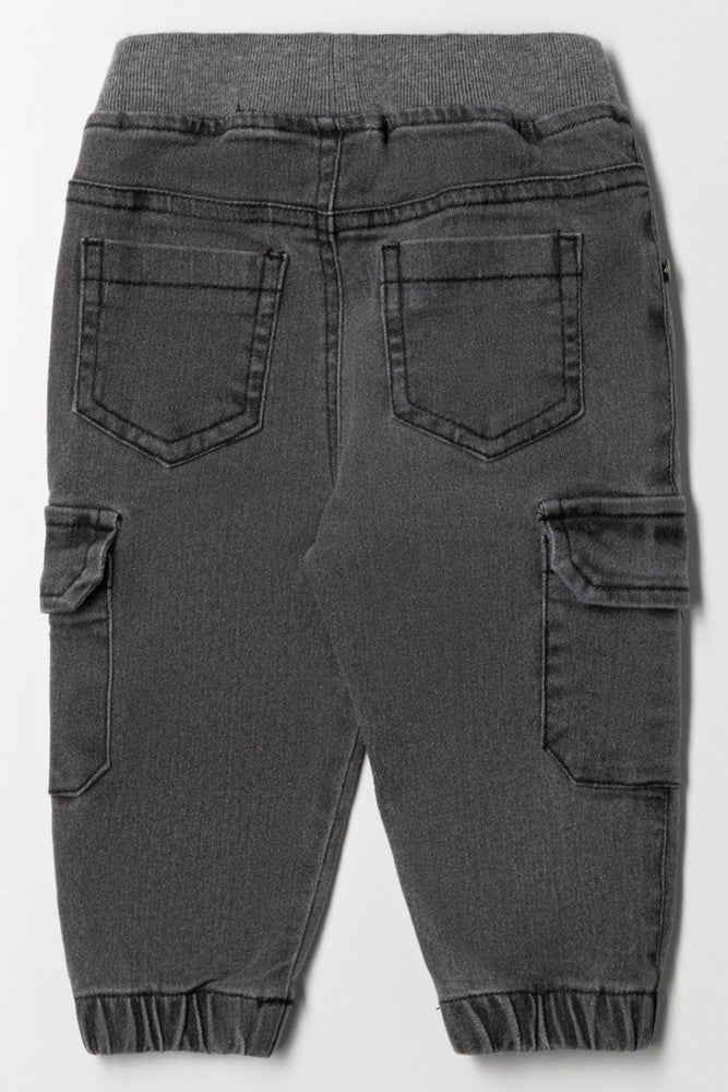 Denim Cargo Pants Grey (3)