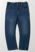 Bow Leg Denim Jeans Blue