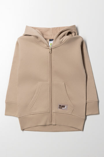 Zip Through Hooded Tracktop Natural