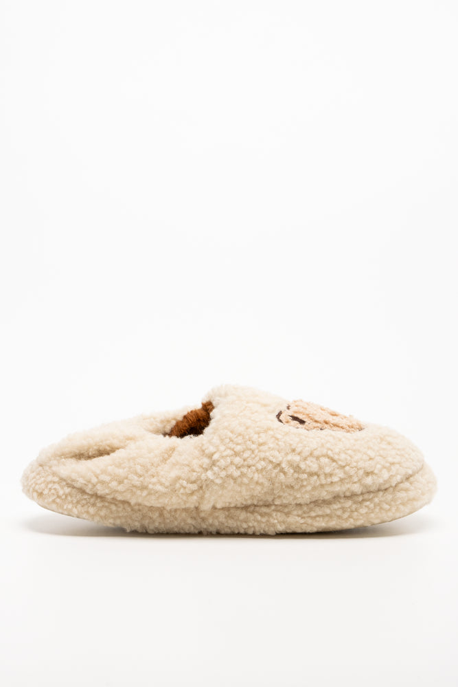 Teddy Slippers Natural (1)