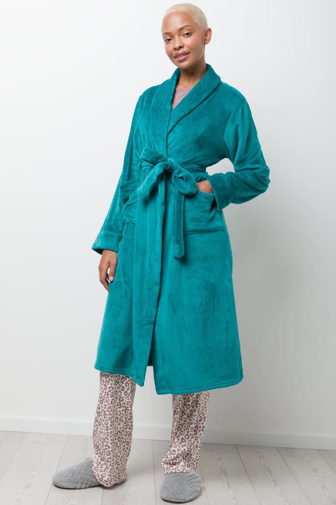 Shawl Collar Gown Blue