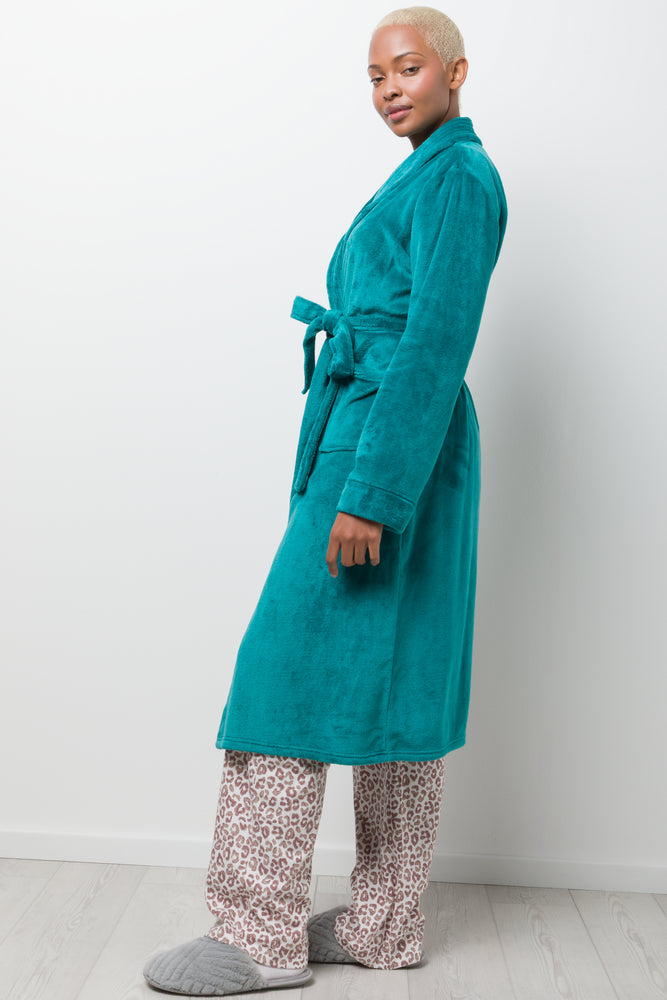 Shawl Collar Gown Blue
