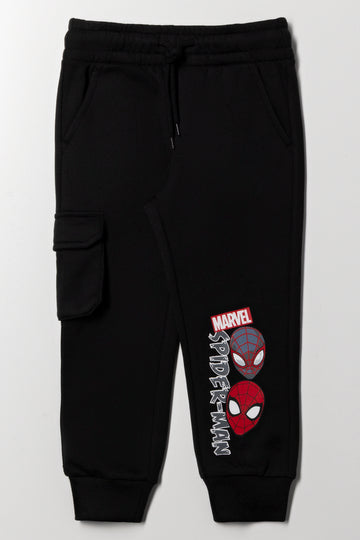 Spider-Man Cargo Trackpants Black