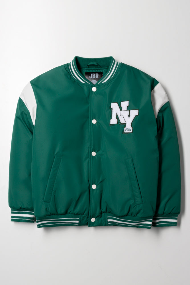 Baseball Jacket Green And White