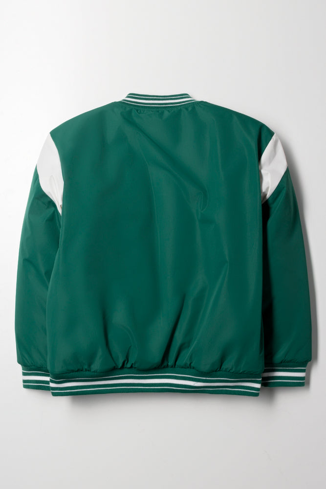 Baseball Jacket Green And White (3)