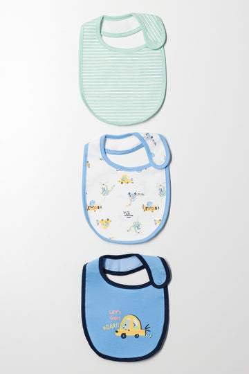 3 Pack Bibs Blue
