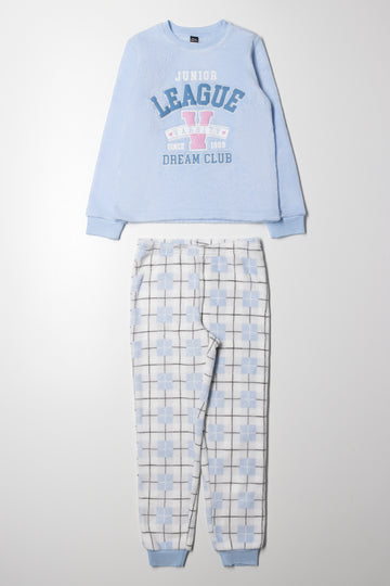 Fleece Pyjamas Set Blue