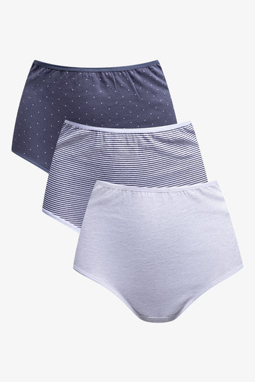 3 Pack Briefs Blue and Ice Melange