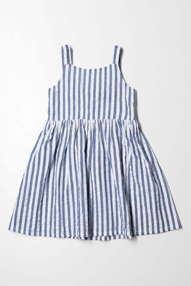 Stripe Dress White And Blue