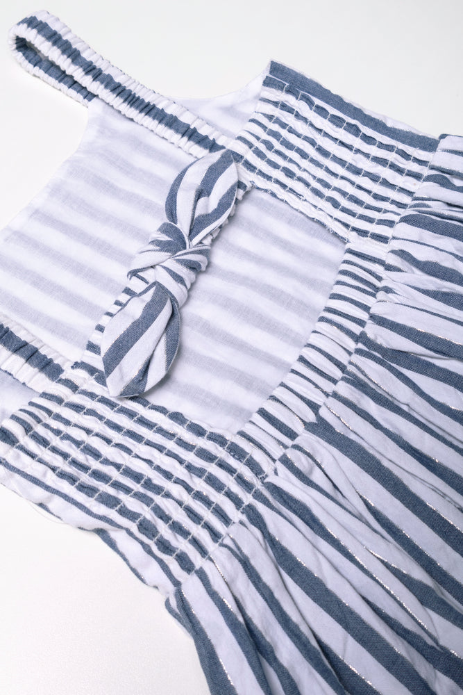 Stripe Dress White And Blue