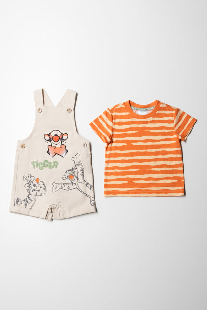 Tigger Dungaree Set Natural And Orange (5)