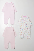3 Pack Babygrows Pink (4)