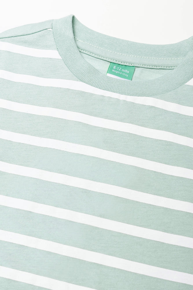 Stripe Long Sleeve T-Shirt Green (1)