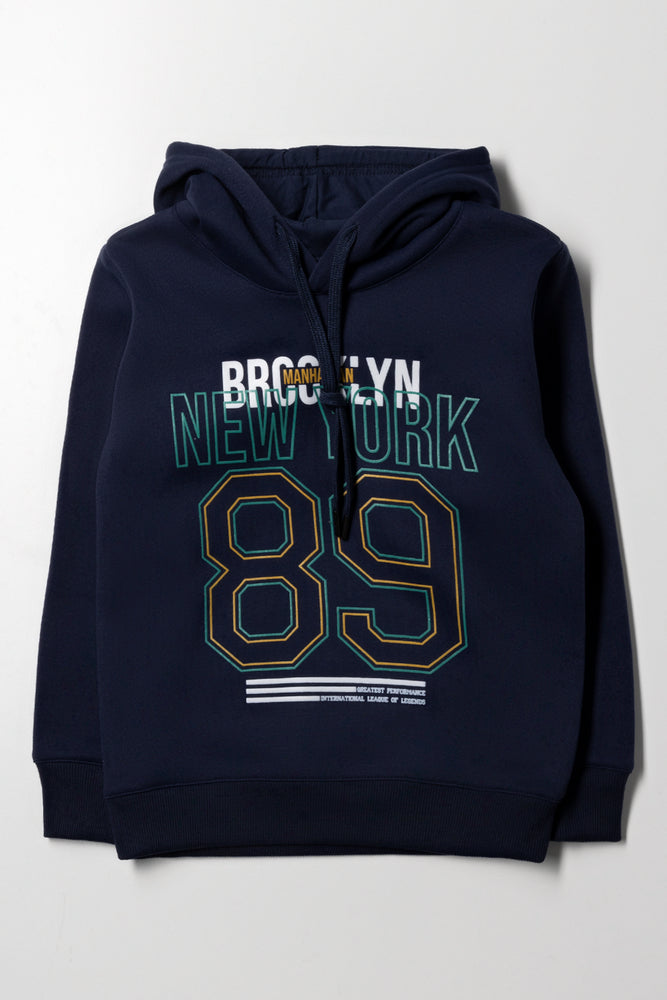 New York Hoodie Navy