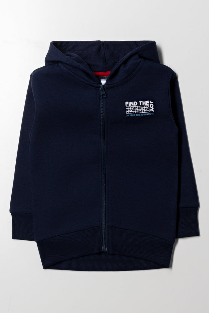 Zip Through Tracktop Navy