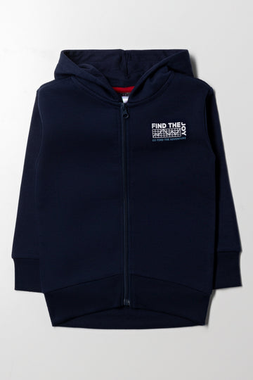 Zip Through Tracktop Navy