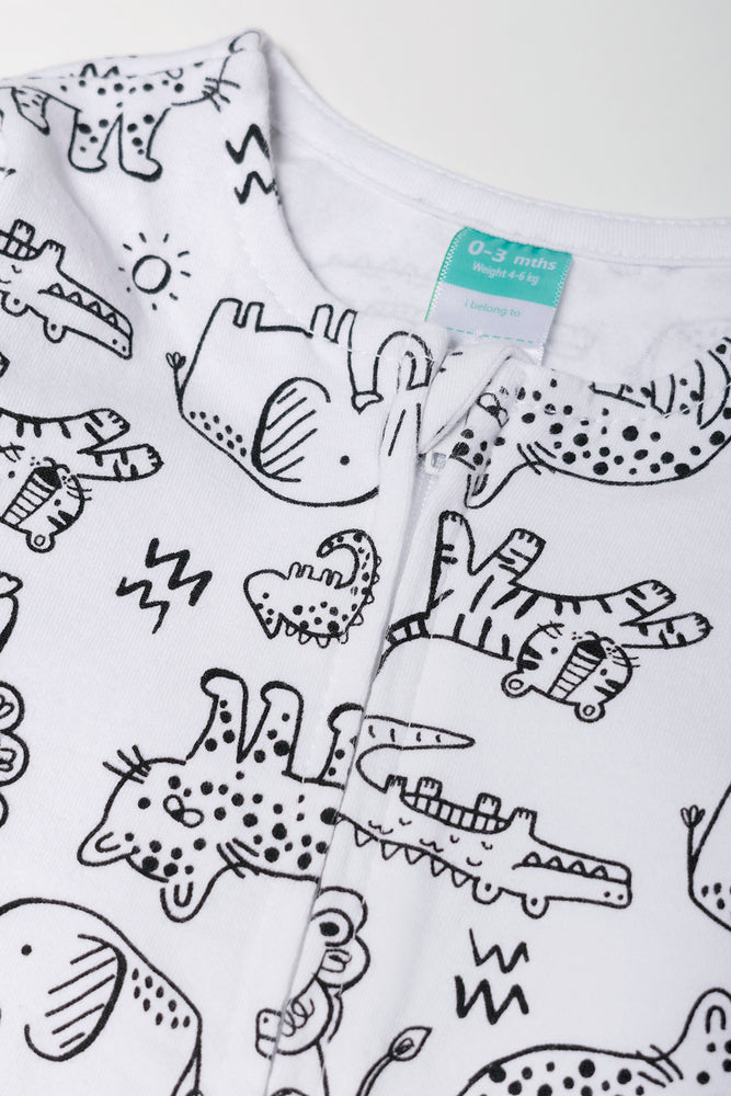 Safari Babygrow White (1)