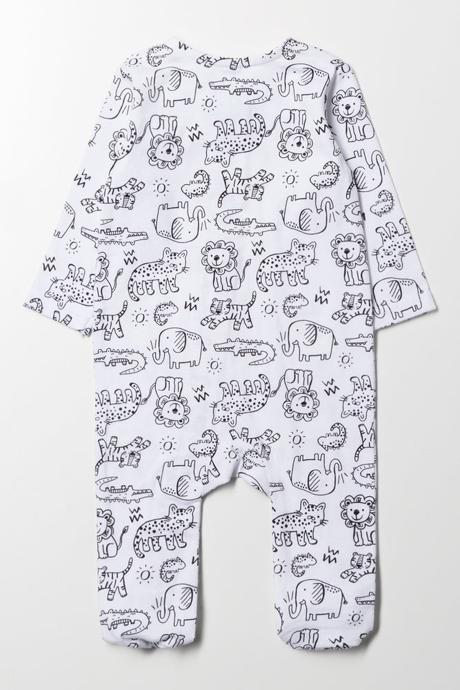 Safari Babygrow White (3)